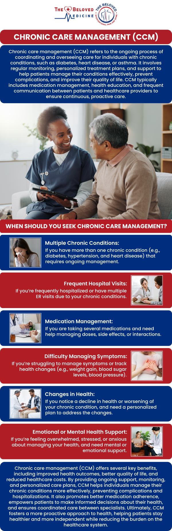At The Beloved Medicine Clinic, we provide highly personalized concierge chronic care management specifically tailored to meet the needs of Preston Hollow residents. Our comprehensive approach integrates advanced interventional pain management and wellness strategies to address the root cause of your discomfort. Dr. John Melek is dedicated to helping you regain your mobility, improve your overall well-being, and reclaim a better quality of life without relying solely on traditional methods. For more information, contact us or book an appointment online. We are conveniently located at 7777 Forest Ln Suite A315, Dallas, TX 75230.